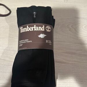 Timberland Black Fleece Lined Tights